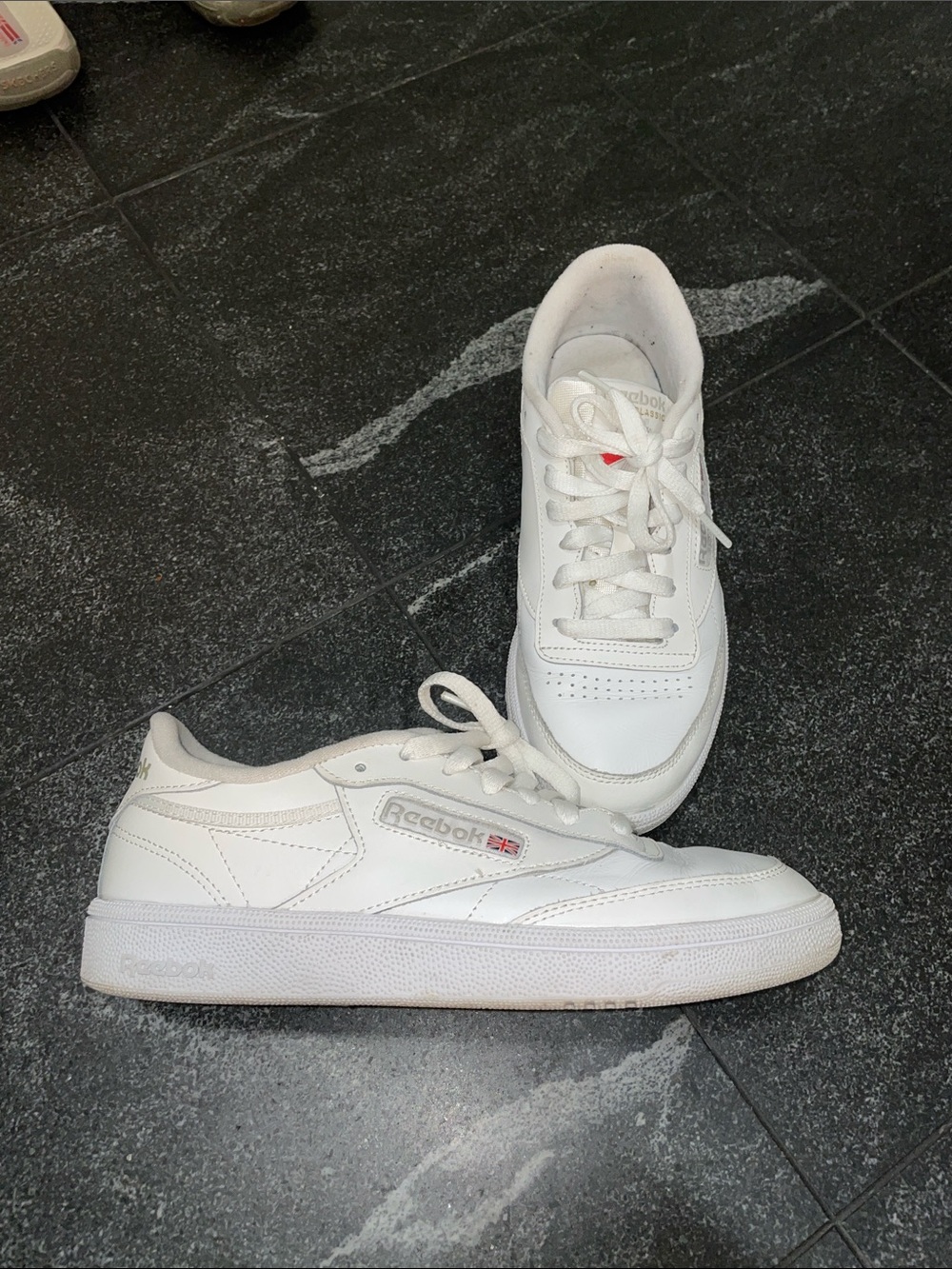 Reebok Club C 85 Classic White Leather Low-Top Casual Sneakers